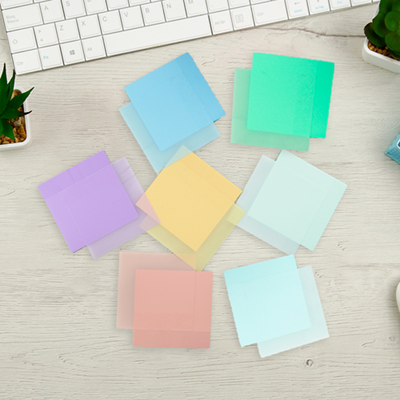 Pósits Transparentes Pasteles
